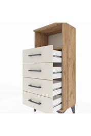 Arges Komodin Tek Raflı 4 Çekmeceli 44x30x106 - S10M018V7A