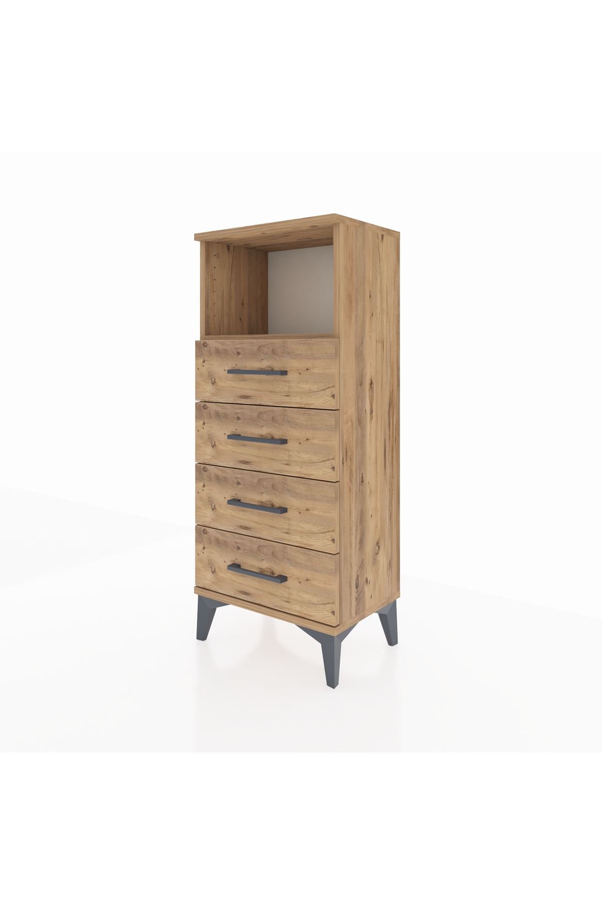 Arges Komodin Tek Raflı 4 Çekmeceli 44x30x106 - S10M018V9A