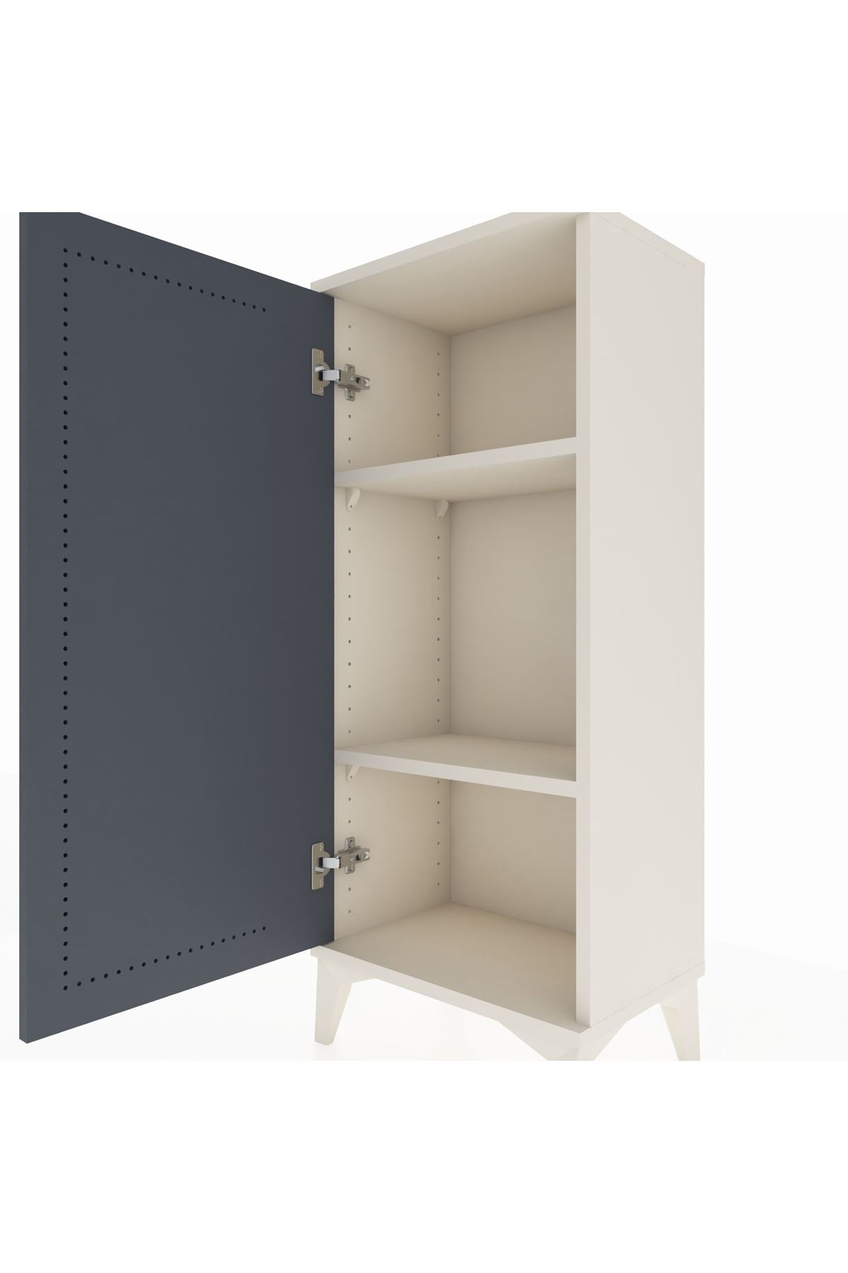 Arges Komodin 2 Raflı Tek Kapaklı 44x30x106 - S10M003V2A