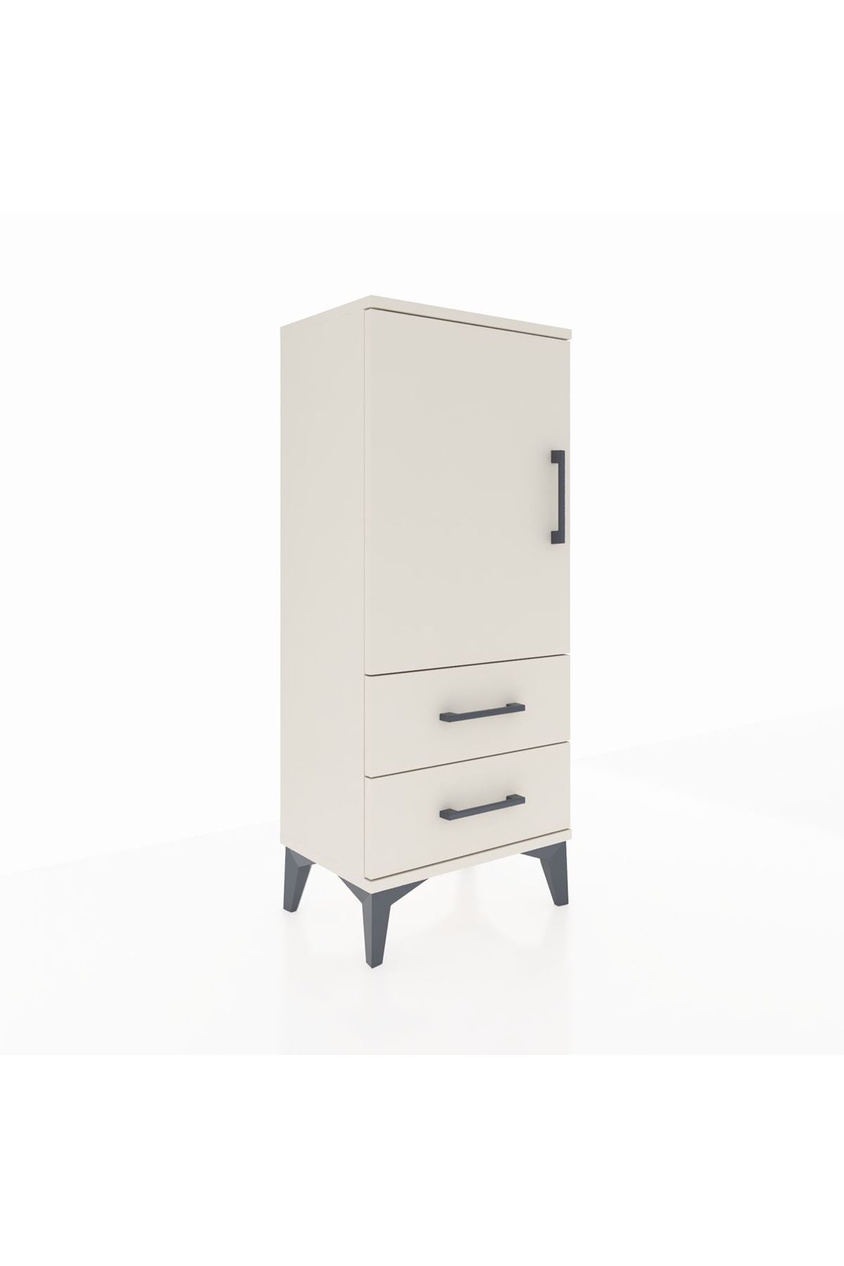 Arges Komodin 2 Raflı 2 Çekmeceli Tek Kapaklı 44x30x106 - S10M007V1A