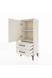 Arges Komodin 2 Raflı 2 Çekmeceli Tek Kapaklı 44x30x106 - S10M007V1A