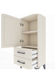 Arges Komodin 2 Raflı 2 Çekmeceli Tek Kapaklı 44x30x106 - S10M007V1A