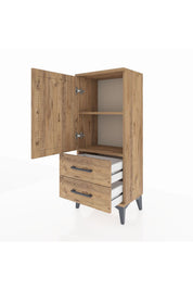 Arges Komodin 2 Raflı 2 Çekmeceli Tek Kapaklı 44x30x106 - S10M007V9A