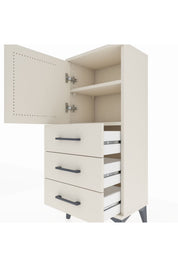 Arges Komodin 2 Raflı 3 Çekmeceli Tek Kapaklı 44x30x106 - S10M008V1A