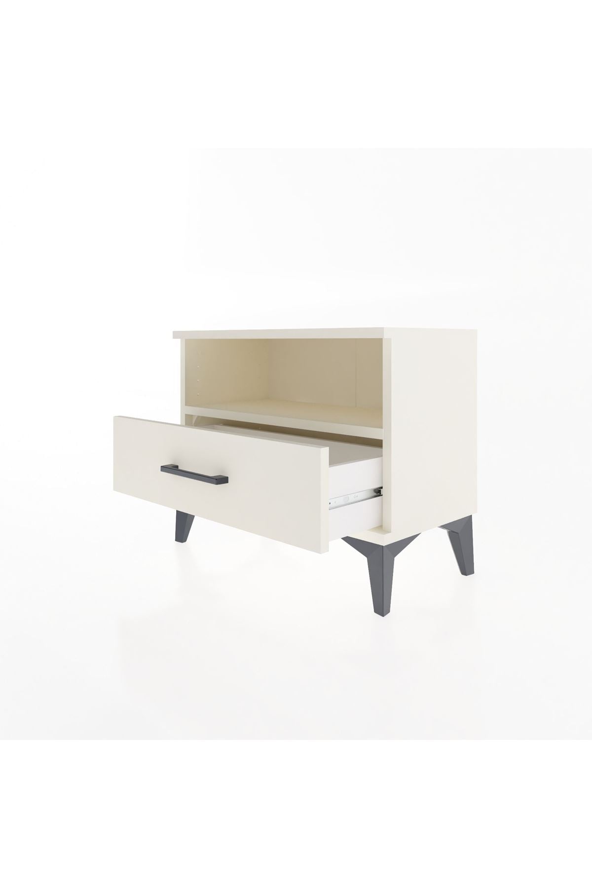 Arges Komodin Tek Raflı Tek Çekmeceli 60x30x48 - S11M004V1A