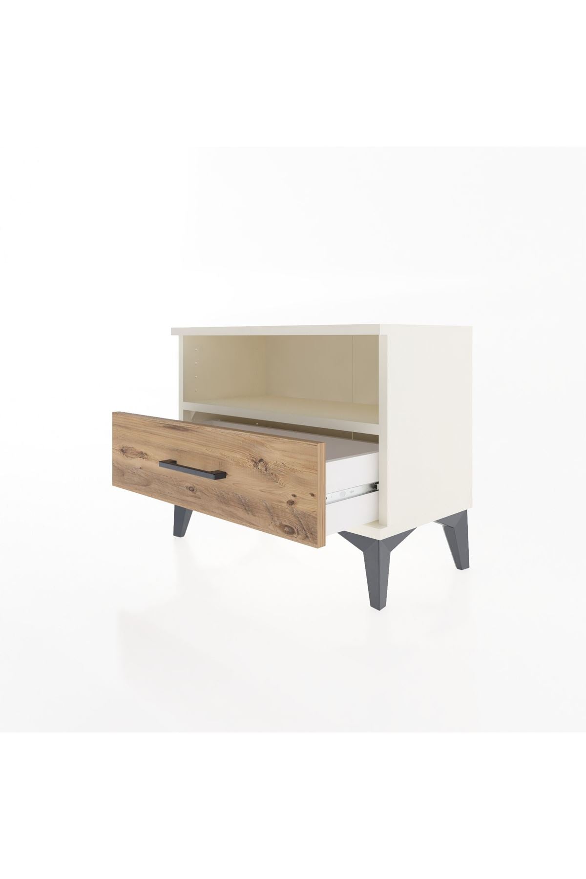 Arges Komodin Tek Raflı Tek Çekmeceli 60x30x48 - S11M004V3A