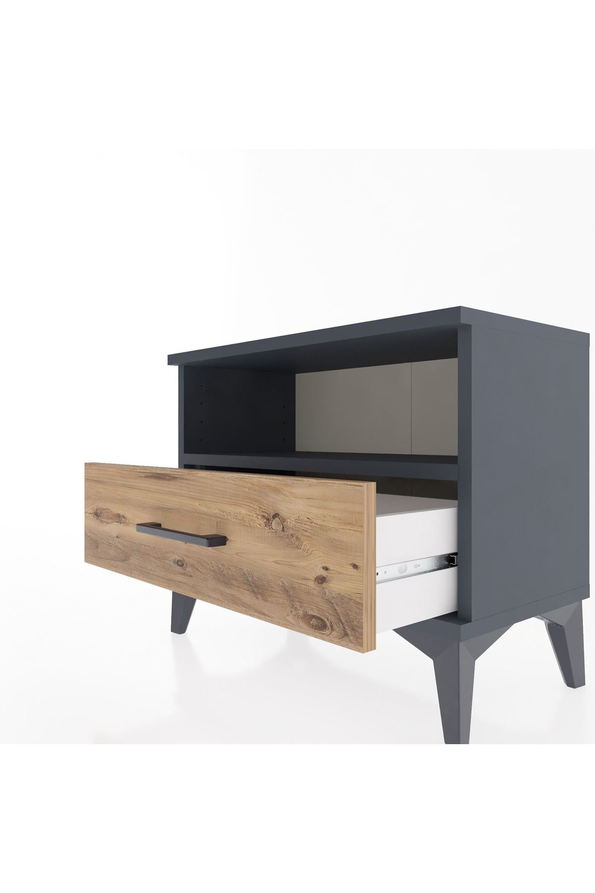 Arges Komodin Tek Raflı Tek Çekmeceli 60x30x48 - S11M004V6A
