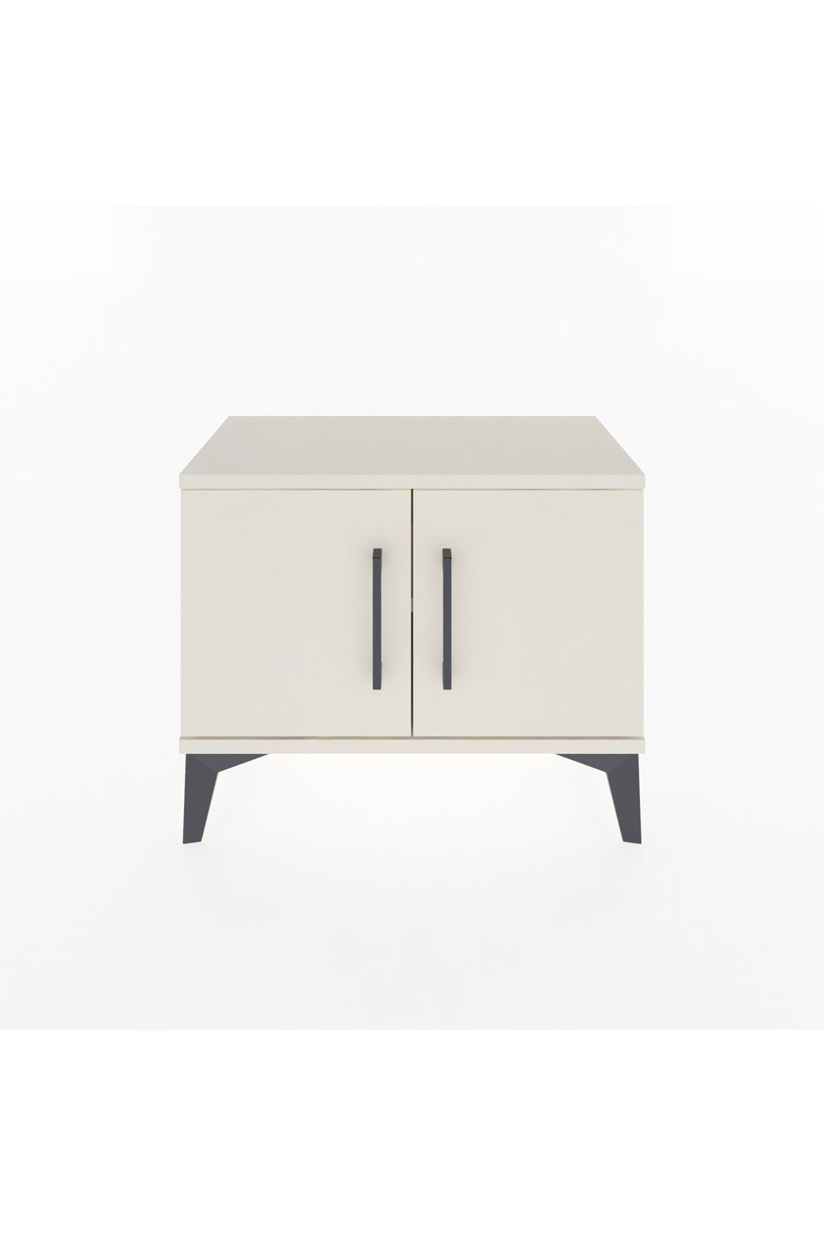 Arges Komodin Tek Raflı 2 Kapaklı 60x30x48 - S11M005V1A