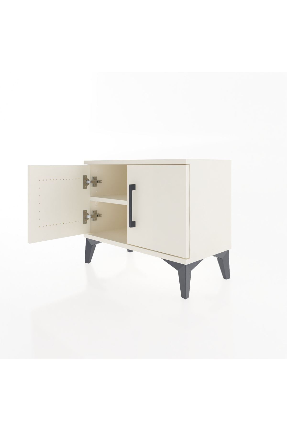 Arges Komodin Tek Raflı 2 Kapaklı 60x30x48 - S11M005V1A