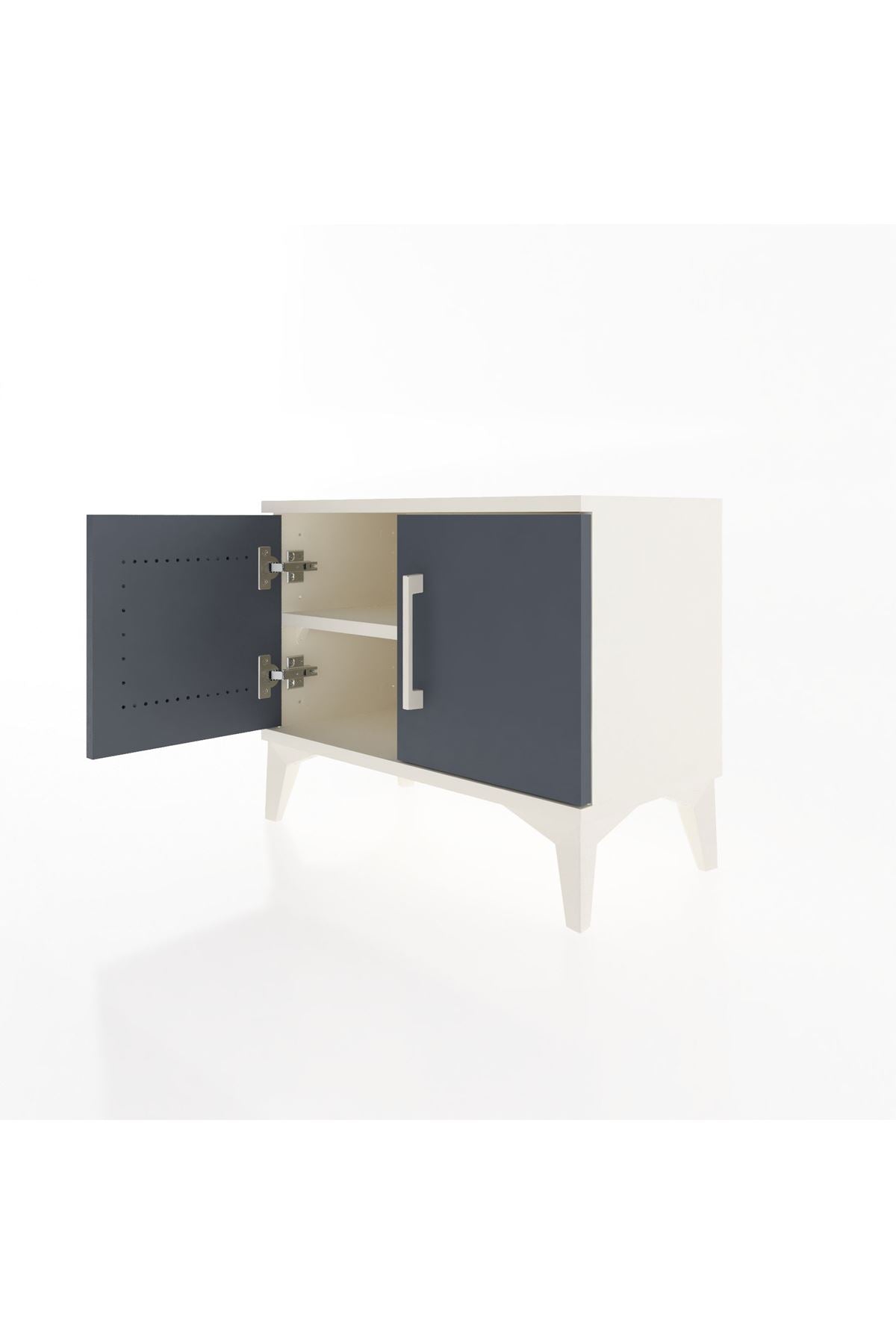 Arges Komodin Tek Raflı 2 Kapaklı 60x30x48 - S11M005V2A