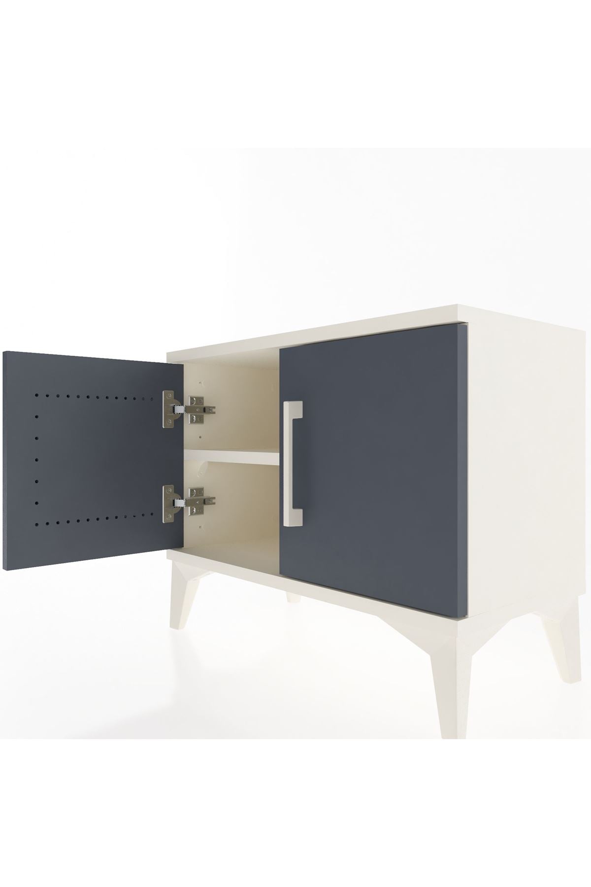 Arges Komodin Tek Raflı 2 Kapaklı 60x30x48 - S11M005V2A