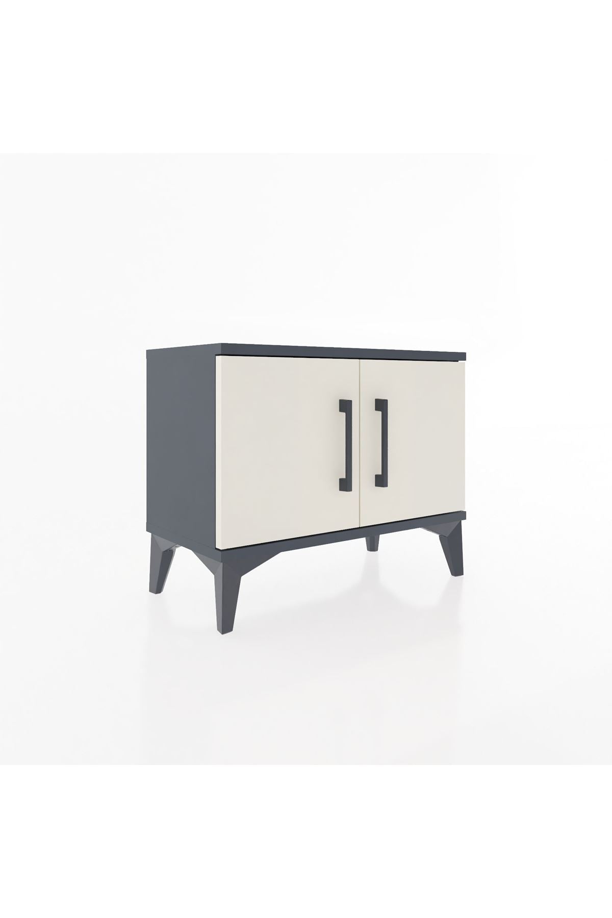 Arges Komodin Tek Raflı 2 Kapaklı 60x30x48 - S11M005V4A