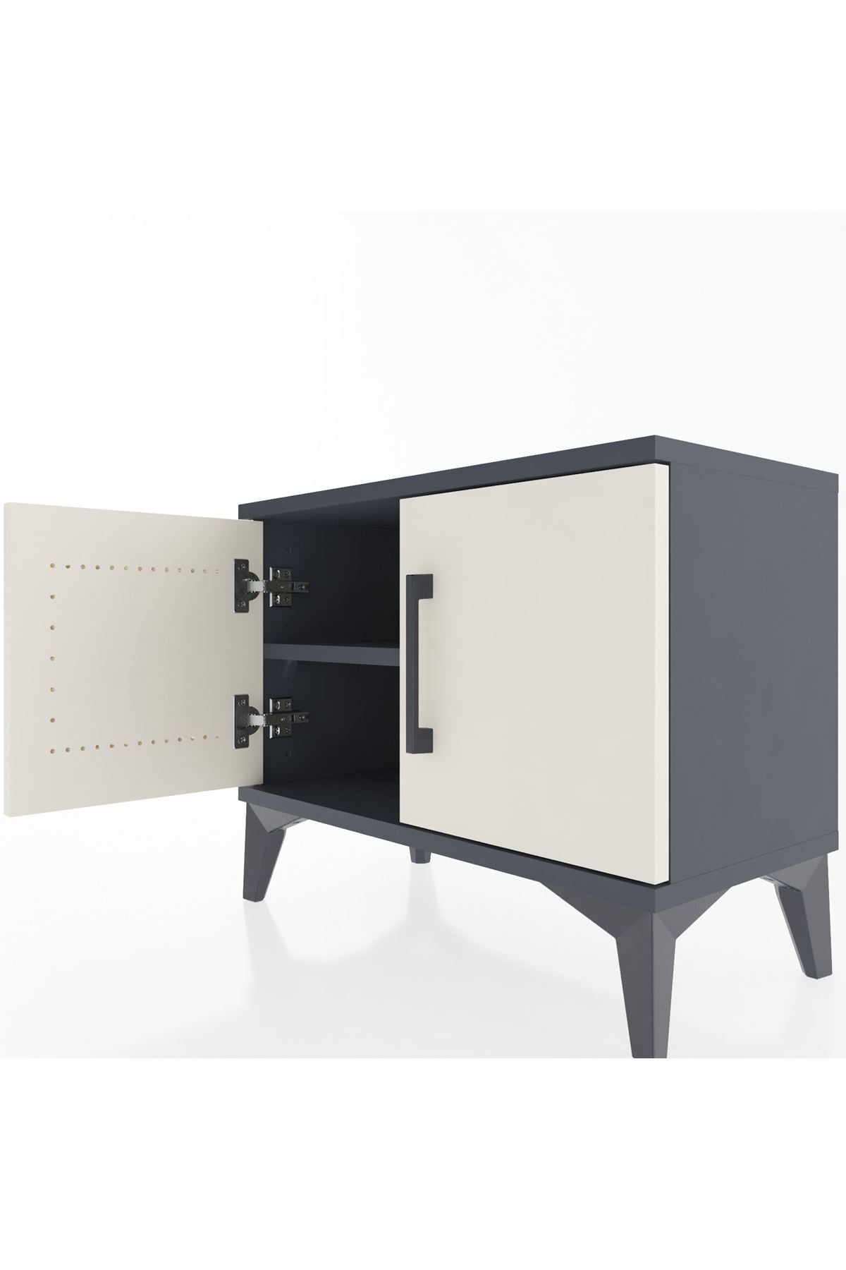 Arges Komodin Tek Raflı 2 Kapaklı 60x30x48 - S11M005V4A