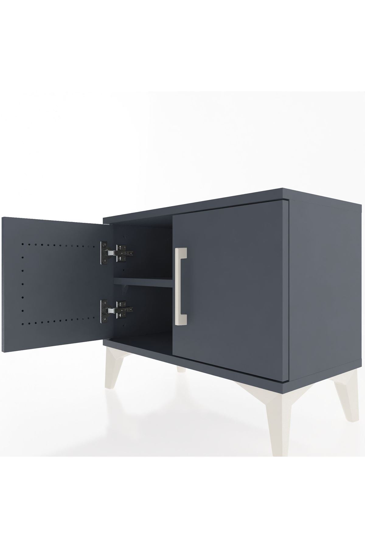 Arges Komodin Tek Raflı 2 Kapaklı 60x30x48 - S11M005V5A
