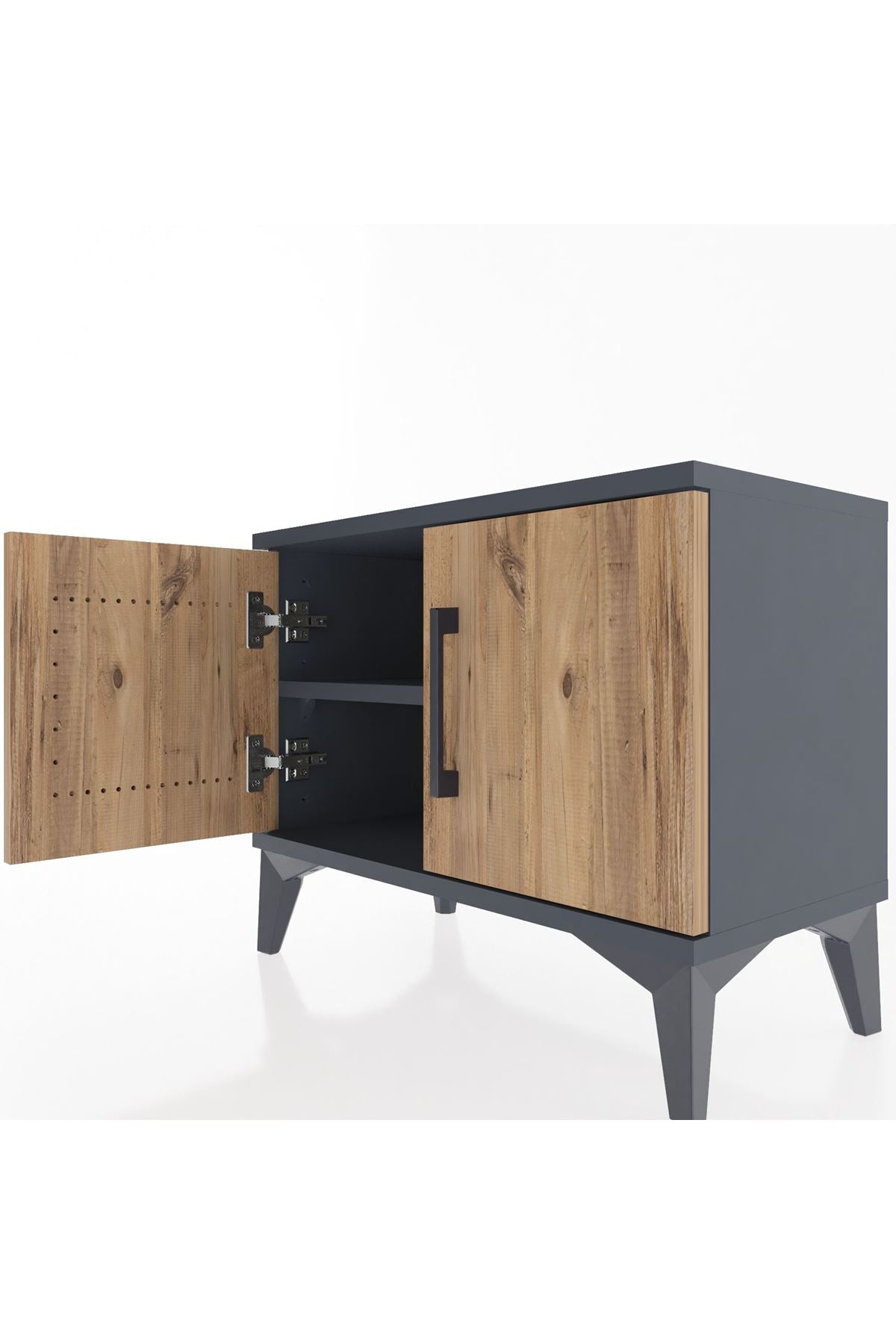 Arges Komodin Tek Raflı 2 Kapaklı 60x30x48 - S11M005V6A