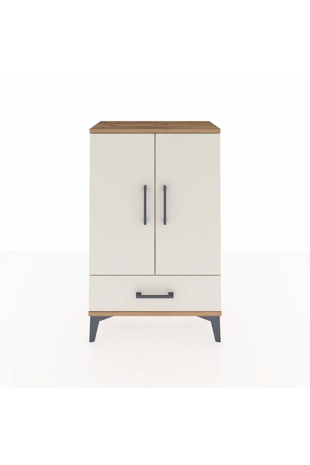 Arges Komodin 2 Raflı Tek Çekmeceli 2 Kapaklı 60x30x96 - S14M041V7A