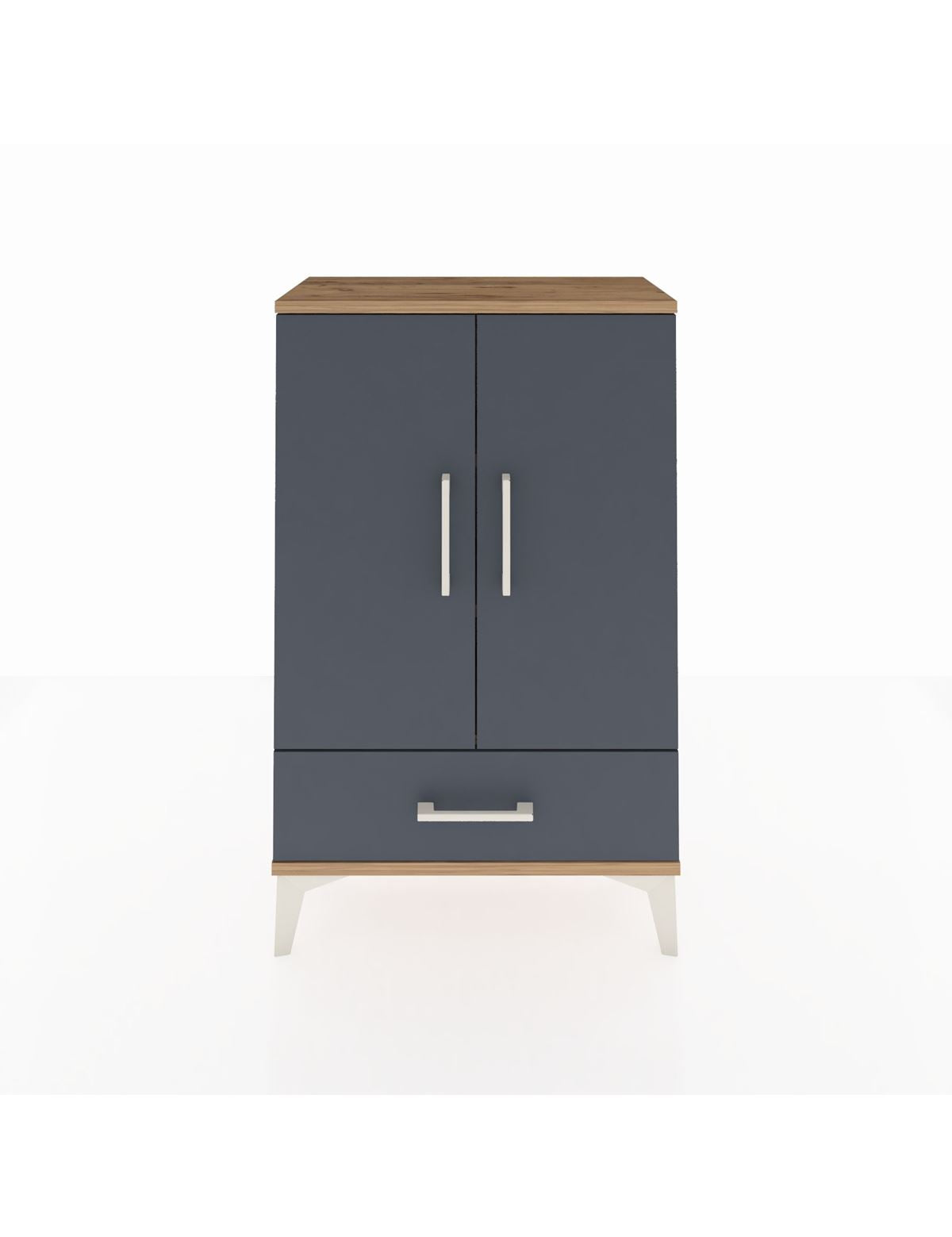 Arges Komodin 2 Raflı Tek Çekmeceli 2 Kapaklı 60x30x96 - S14M041V8A