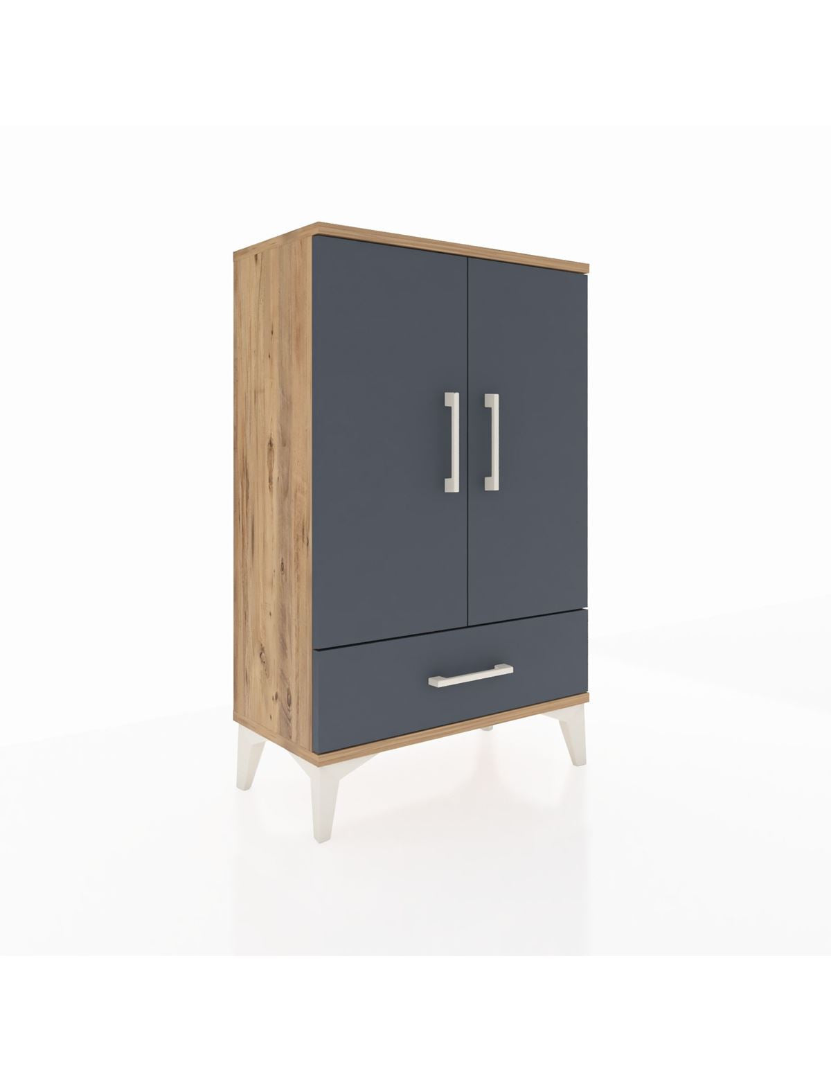 Arges Komodin 2 Raflı Tek Çekmeceli 2 Kapaklı 60x30x96 - S14M041V8A