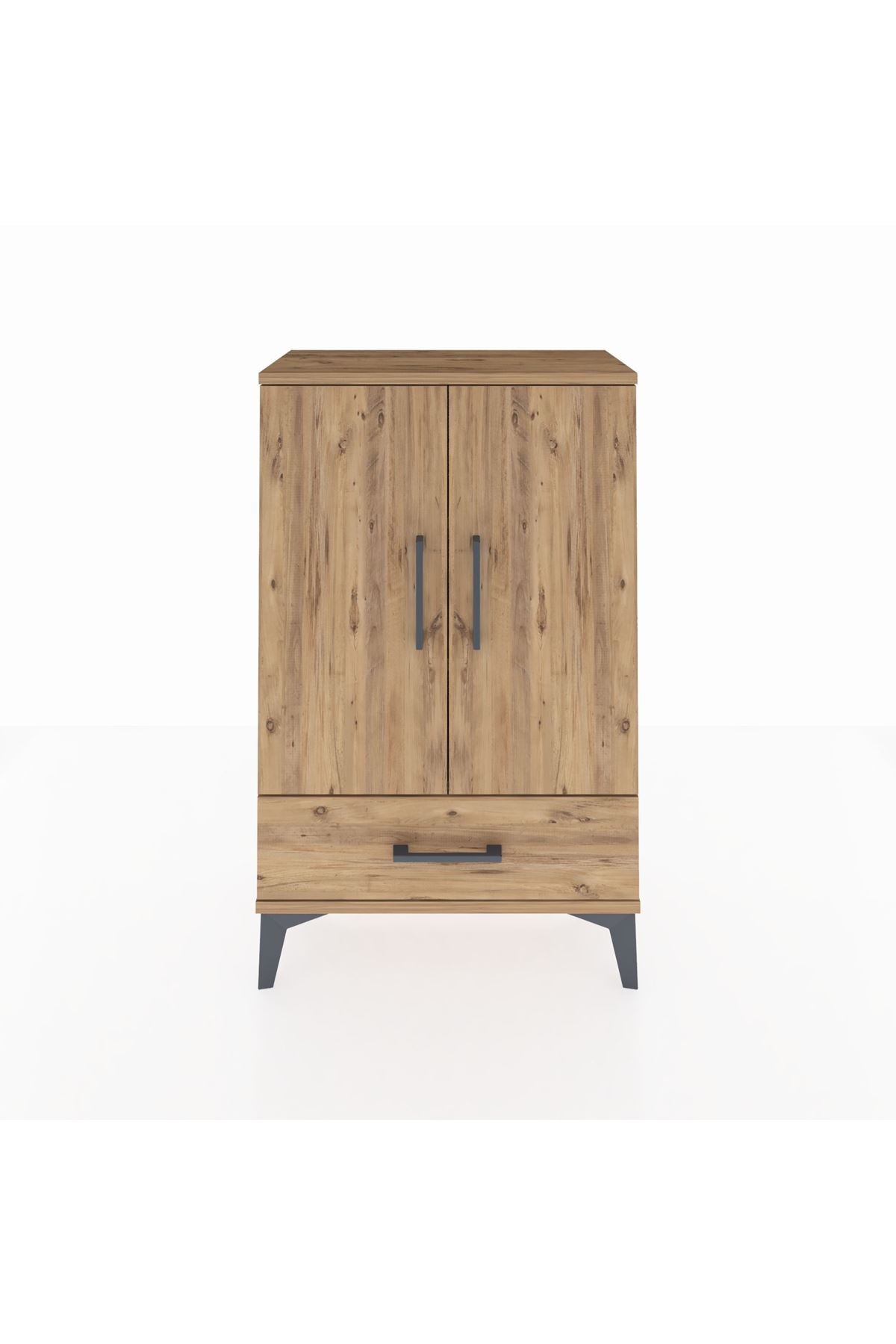 Arges Komodin 2 Raflı Tek Çekmeceli 2 Kapaklı 60x30x96 - S14M041V9A