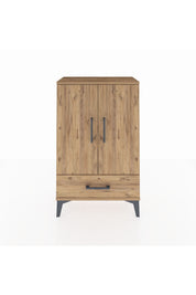 Arges Komodin 2 Raflı Tek Çekmeceli 2 Kapaklı 60x30x96 - S14M041V9A