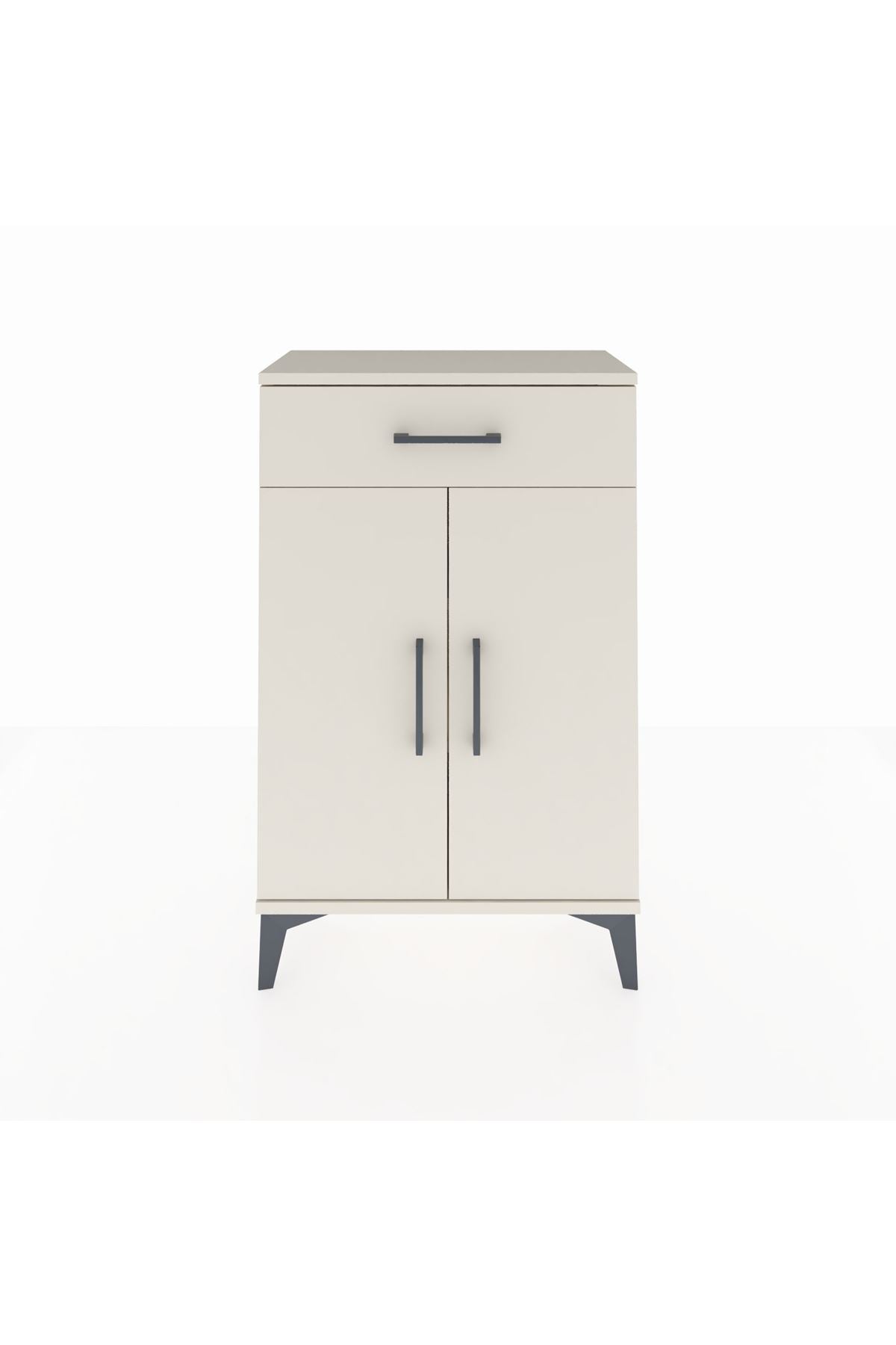 Arges Komodin 2 Raflı Tek Çekmeceli 2 Kapaklı 60x30x96 - S14M042V1A