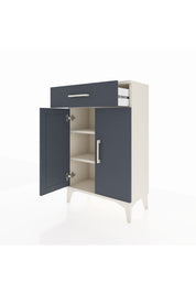Arges Komodin 2 Raflı Tek Çekmeceli 2 Kapaklı 60x30x96 - S14M042V2A