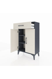 Arges Komodin 2 Raflı Tek Çekmeceli 2 Kapaklı 60x30x96 - S14M042V4A