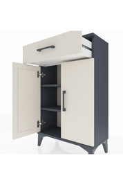Arges Komodin 2 Raflı Tek Çekmeceli 2 Kapaklı 60x30x96 - S14M042V4A