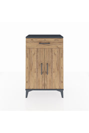 Arges Komodin 2 Raflı Tek Çekmeceli 2 Kapaklı 60x30x96 - S14M042V6A