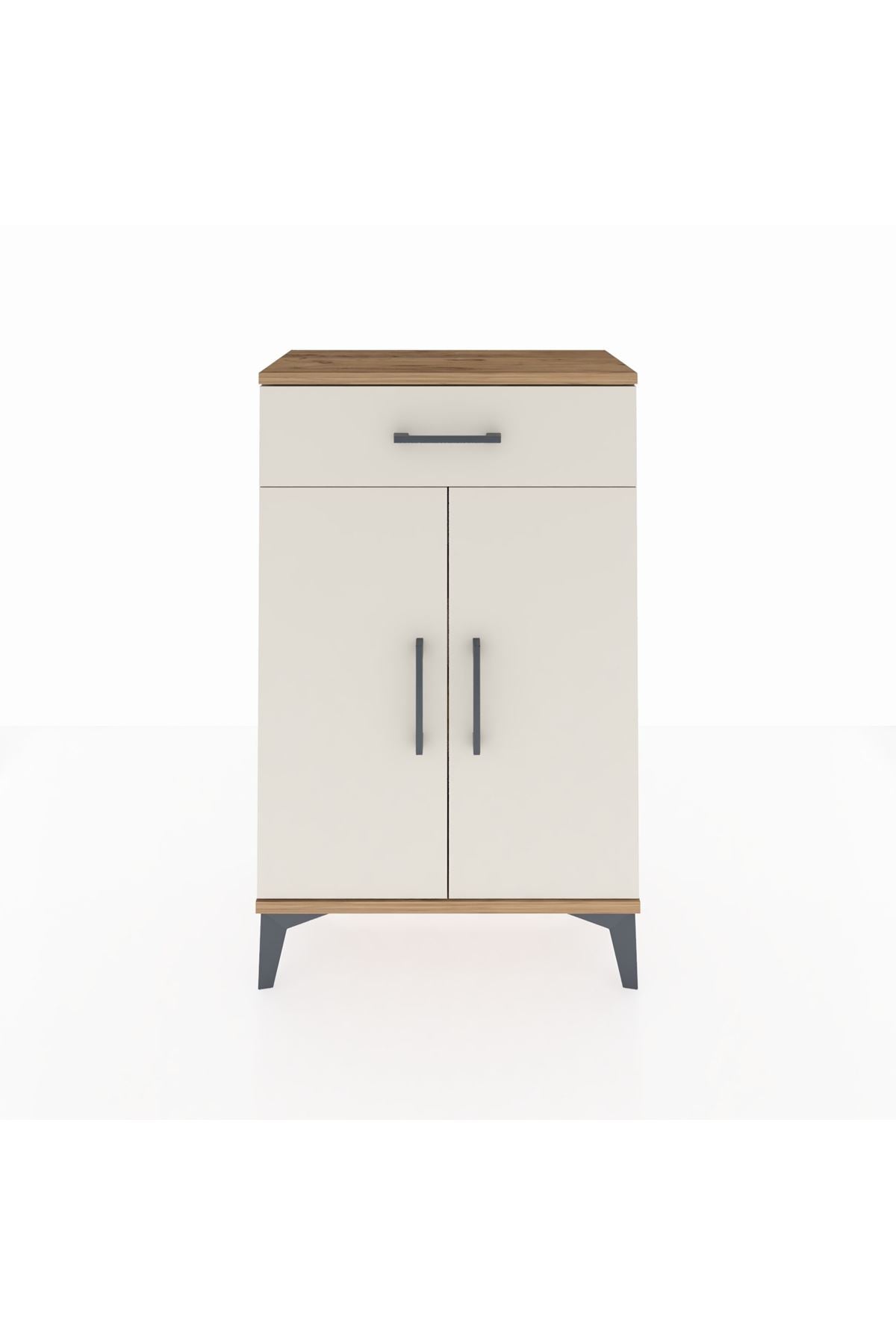 Arges Komodin 2 Raflı Tek Çekmeceli 2 Kapaklı 60x30x96 - S14M042V7A