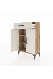 Arges Komodin 2 Raflı Tek Çekmeceli 2 Kapaklı 60x30x96 - S14M042V7A