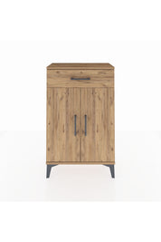 Arges Komodin 2 Raflı Tek Çekmeceli 2 Kapaklı 60x30x96 - S14M042V9A