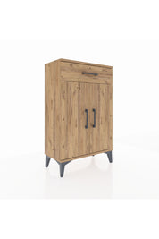 Arges Komodin 2 Raflı Tek Çekmeceli 2 Kapaklı 60x30x96 - S14M042V9A