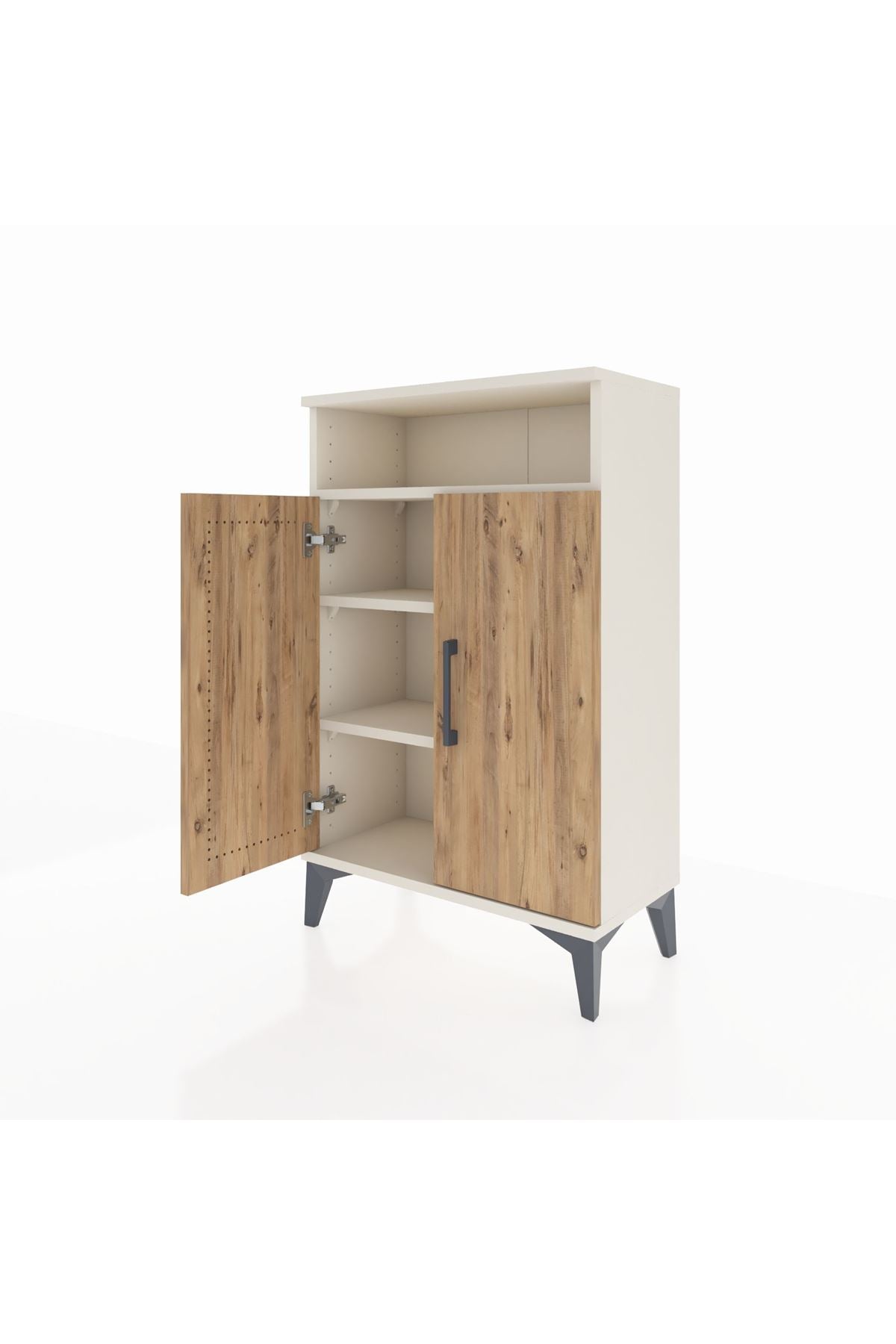 Arges Komodin 3 Raflı 2 Kapaklı 60x30x96 - S14M043V3A