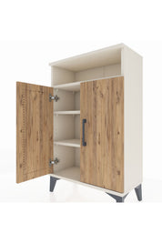 Arges Komodin 3 Raflı 2 Kapaklı 60x30x96 - S14M043V3A
