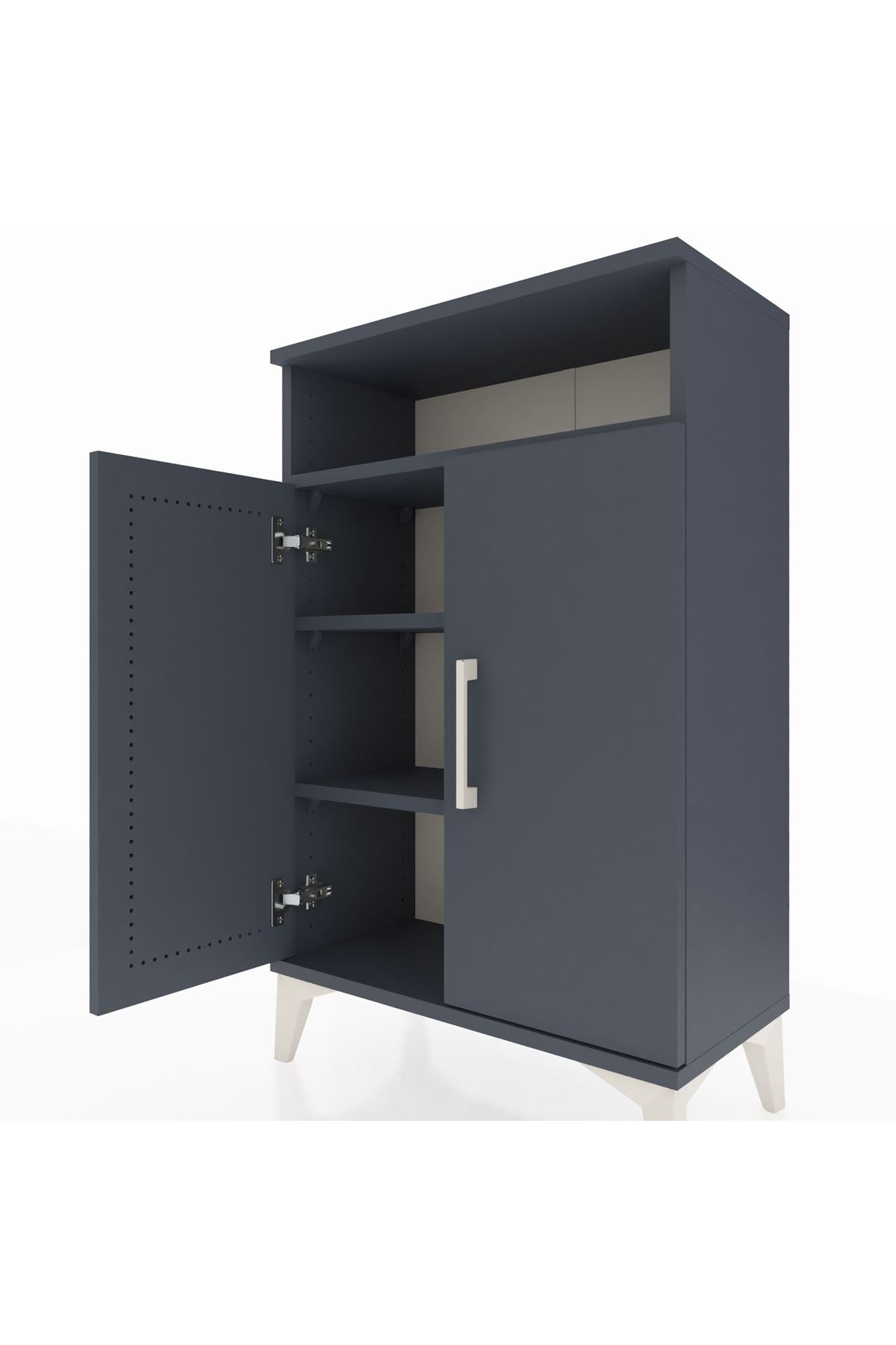 Arges Komodin 3 Raflı 2 Kapaklı 60x30x96 - S14M043V5A
