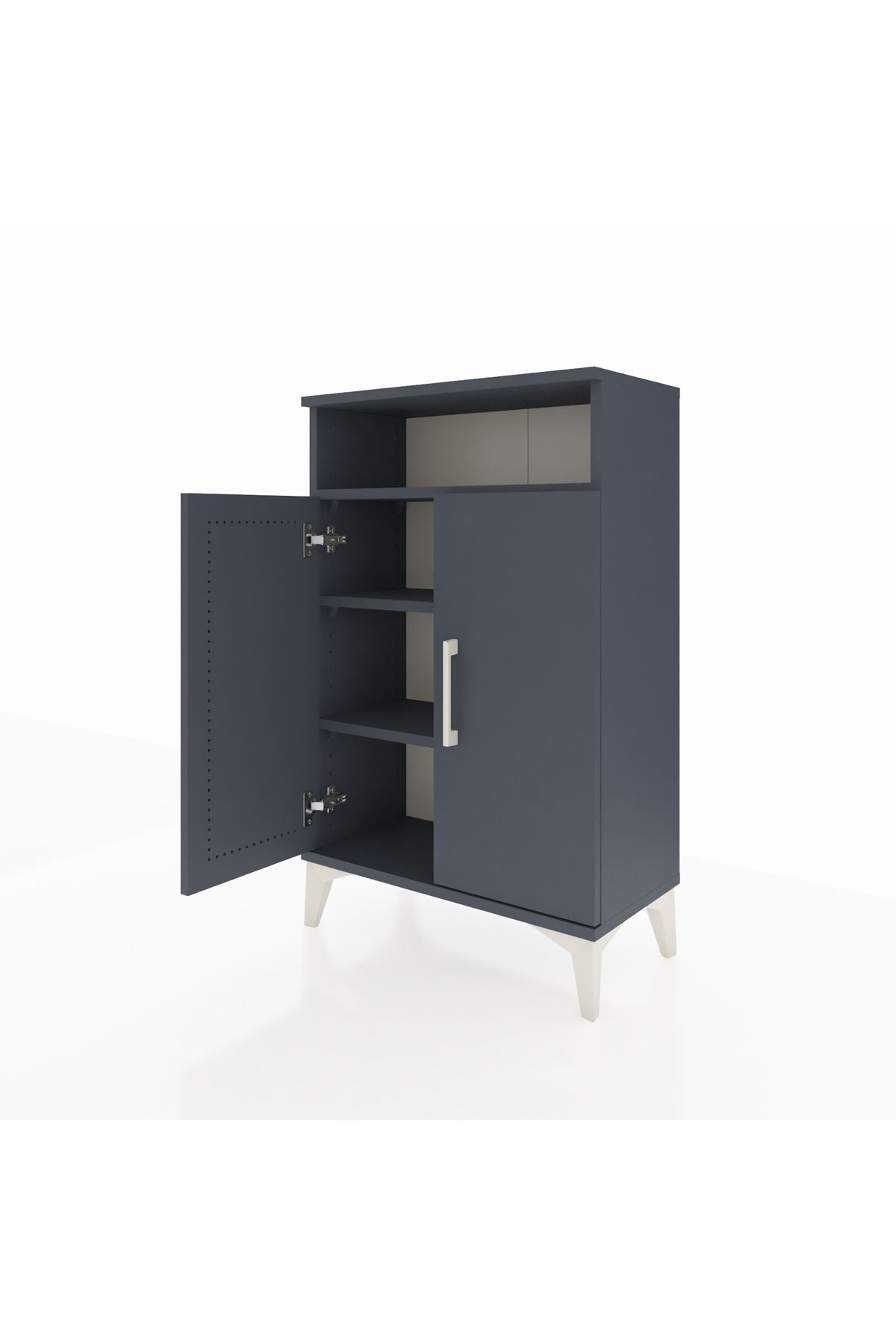 Arges Komodin 3 Raflı 2 Kapaklı 60x30x96 - S14M043V5A