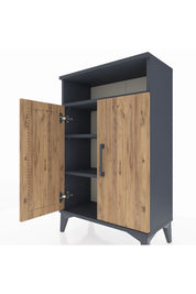 Arges Komodin 3 Raflı 2 Kapaklı 60x30x96 - S14M043V6A