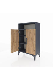 Arges Komodin 3 Raflı 2 Kapaklı 60x30x96 - S14M043V6A