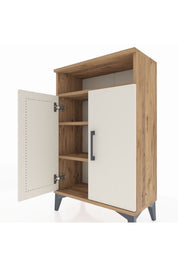 Arges Komodin 3 Raflı 2 Kapaklı 60x30x96 - S14M043V7A