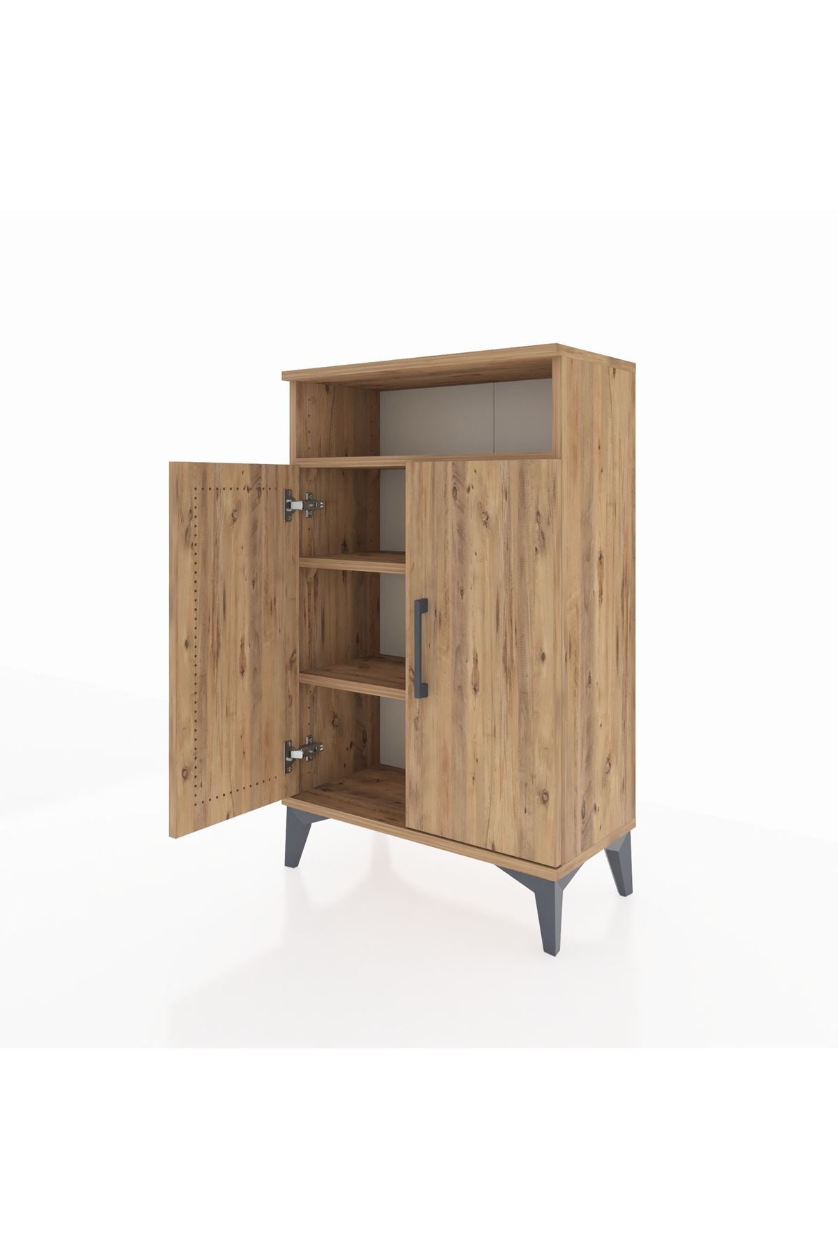 Arges Komodin 3 Raflı 2 Kapaklı 60x30x96 - S14M043V9A