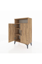 Arges Komodin 3 Raflı 2 Kapaklı 60x30x96 - S14M043V9A