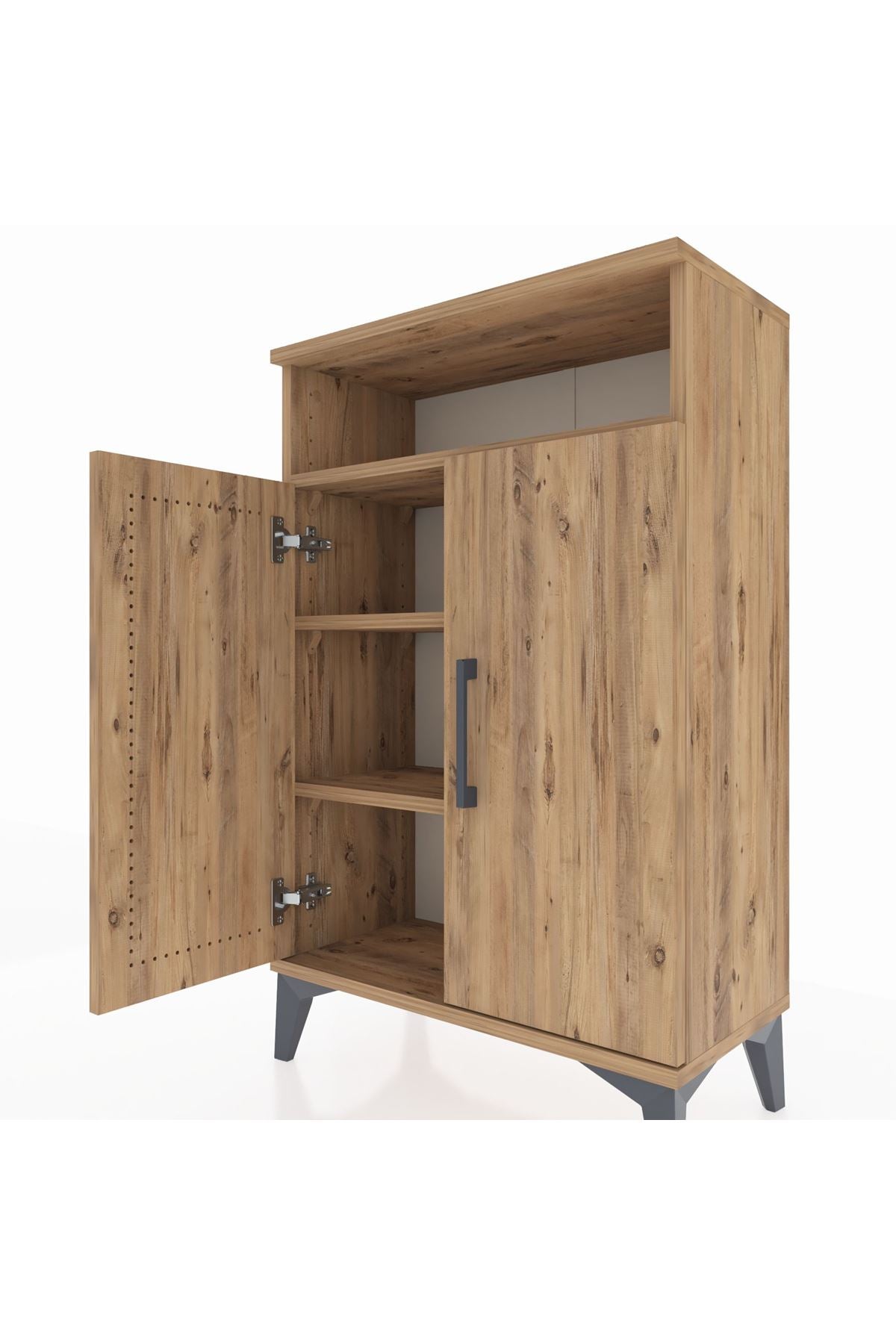 Arges Komodin 3 Raflı 2 Kapaklı 60x30x96 - S14M043V9A