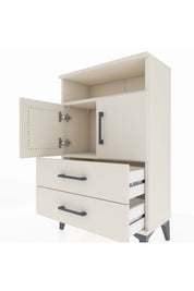 Arges Komodin 2 Raflı 2 Çekmeceli 2 Kapaklı 60x30x96 - S14M023V1A