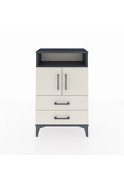 Arges Komodin 2 Raflı 2 Çekmeceli 2 Kapaklı 60x30x96 - S14M023V4A
