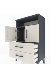 Arges Komodin 2 Raflı 2 Çekmeceli 2 Kapaklı 60x30x96 - S14M023V4A