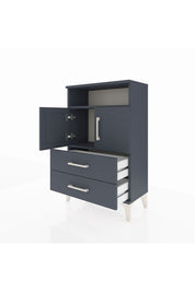 Arges Komodin 2 Raflı 2 Çekmeceli 2 Kapaklı 60x30x96 - S14M023V5A