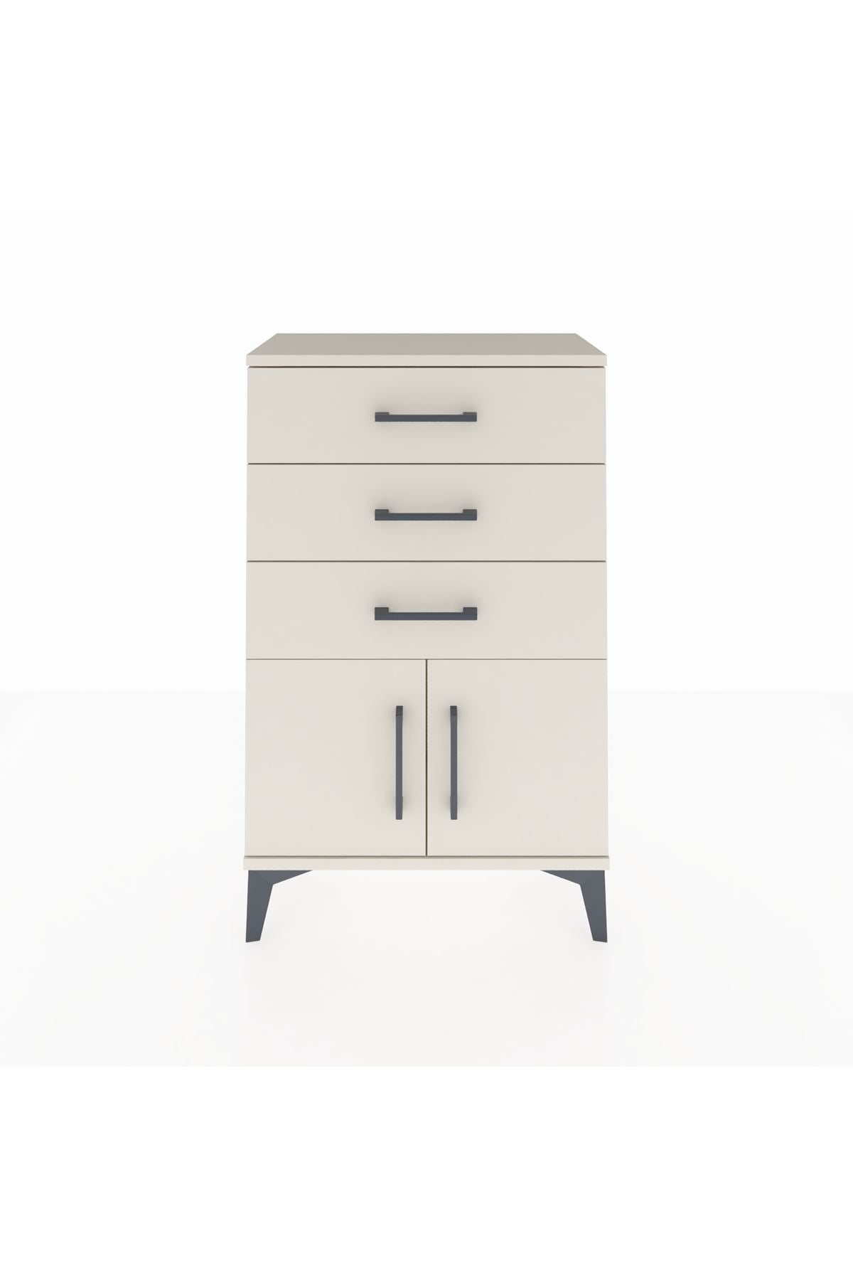 Arges Komodin 3 Çekmeceli 2 Kapaklı 60x30x96 - S14M024V1A