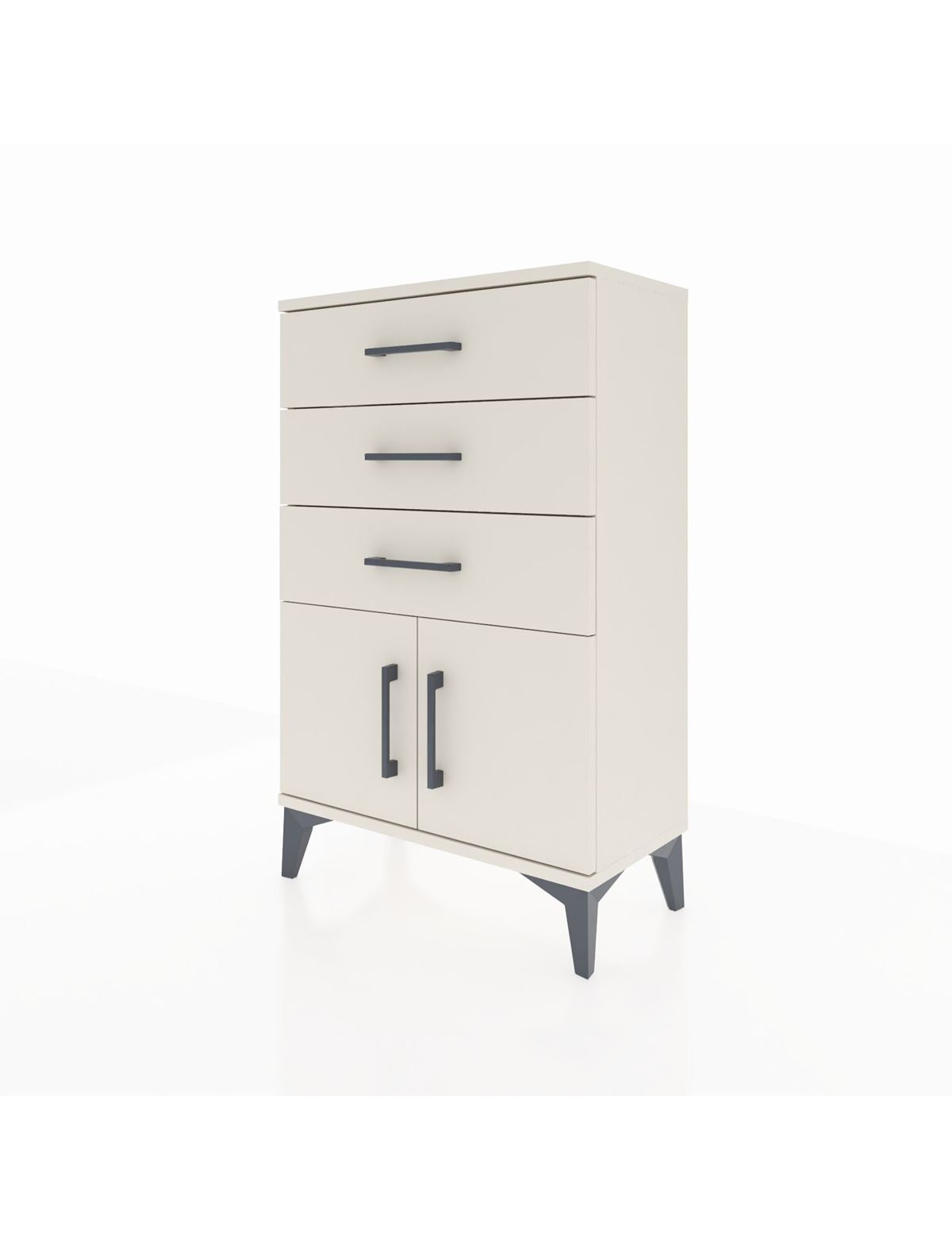 Arges Komodin 3 Çekmeceli 2 Kapaklı 60x30x96 - S14M024V1A