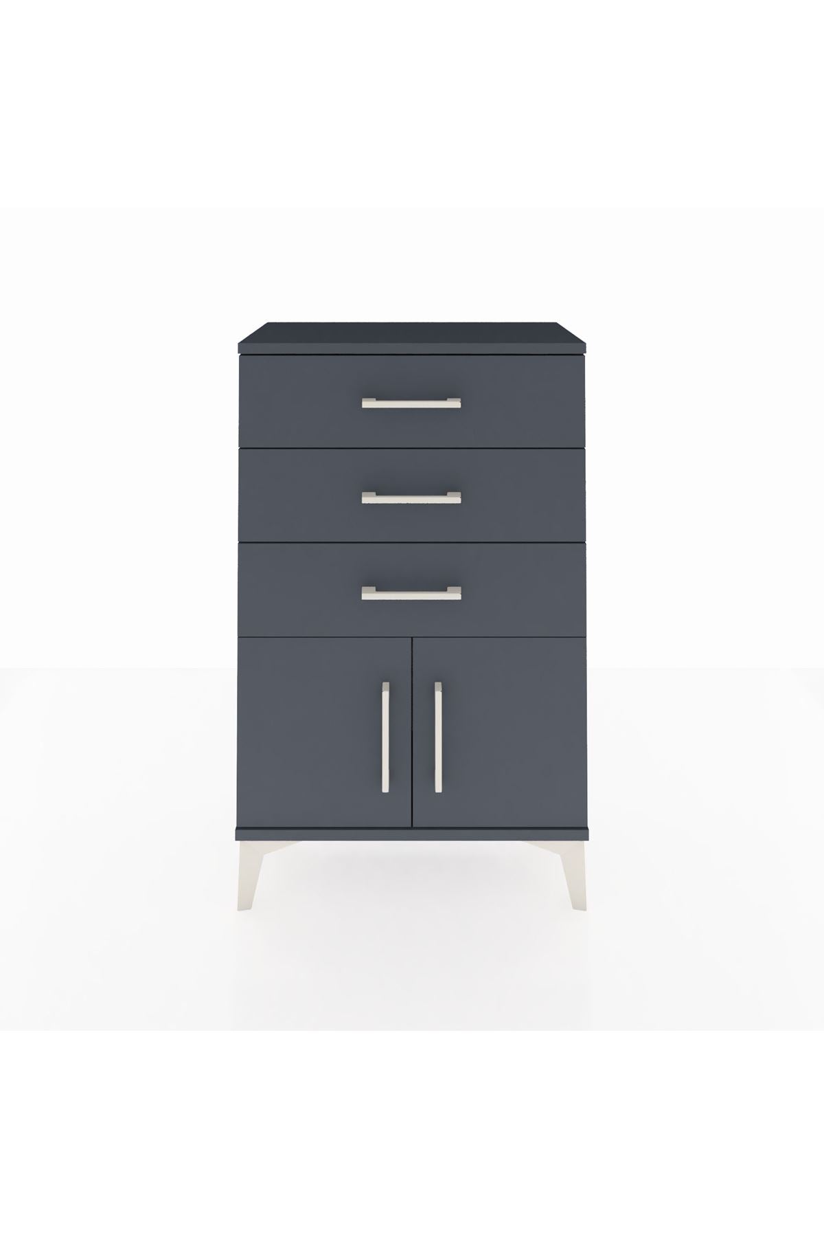Arges Komodin 3 Çekmeceli 2 Kapaklı 60x30x96 - S14M024V5A